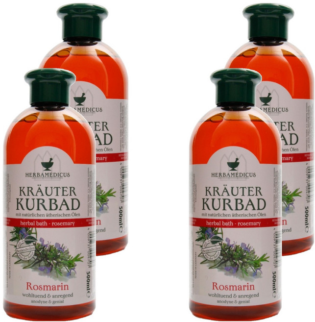 허바메디커스 허벌베스 로즈마리 입욕제 겸용 바디워시, 500ml, 4개