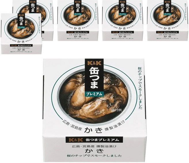 K&K 燻牡蠣, 50g, 6罐