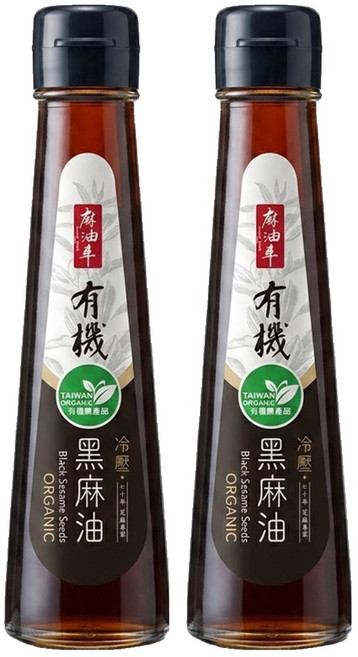 麻油車 冷壓有機黑麻油, 135ml, 2瓶