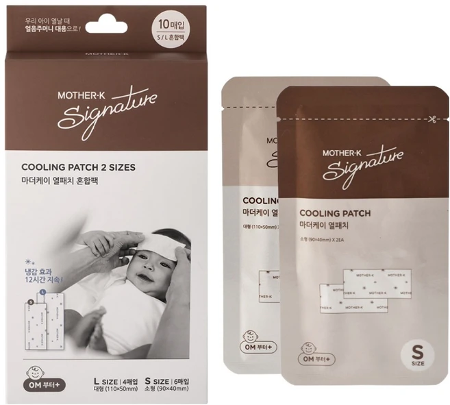 마더케이 영유아용 열패치 해열시트 소 6p + 대 4p 세트, 10개입, 1개 - 쿠팡