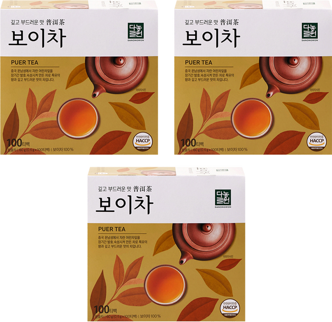 다농원 보이차, 600mg, 100개입, 3개
