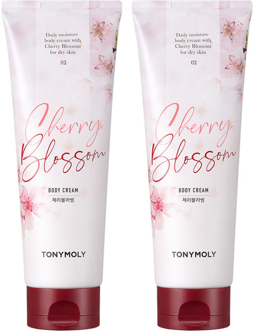 토니모리 촉촉 바디크림 체리블라썸향, 2개, 250ml