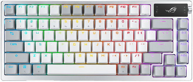 ASUS 華碩 REPUBLIC OF GAMERS 機械式鍵盤 原廠保固, M101, 中文/茶軸, 月光白