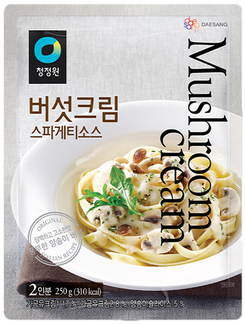 청정원 버섯크림 스파게티소스, 250g, 1개
