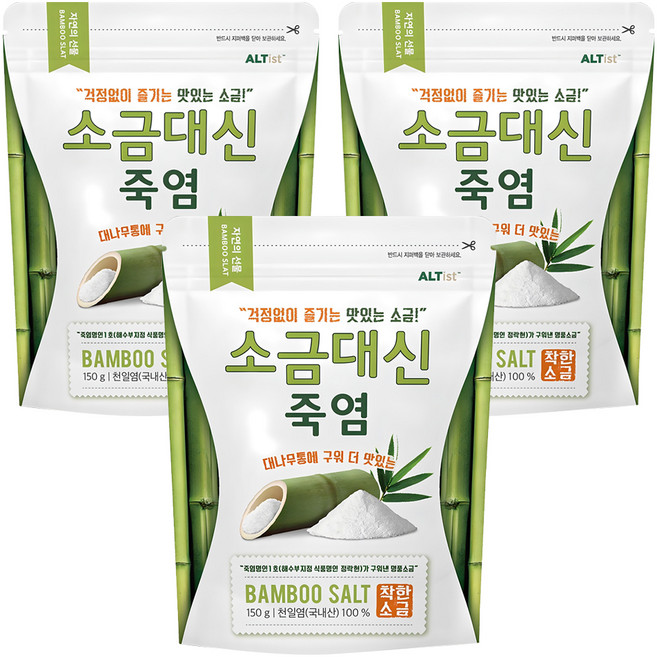 알티스트 소금대신 죽염, 150g, 3개