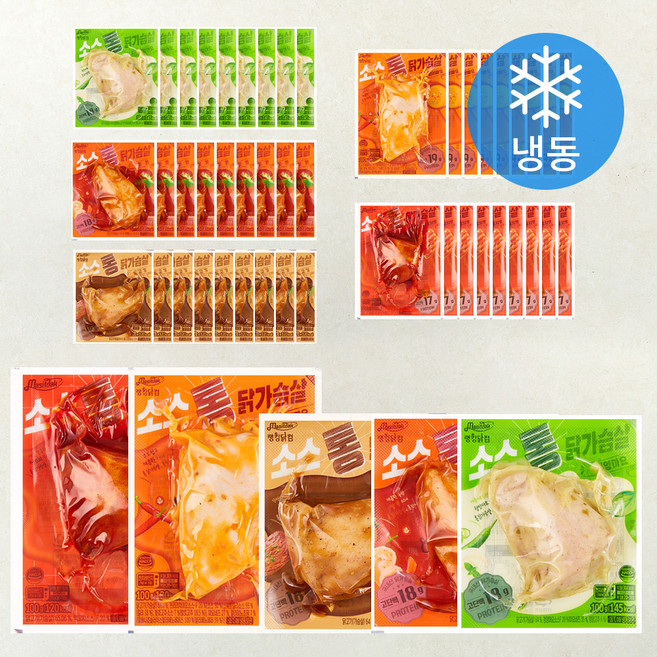 맛있닭 소스 통 닭가슴살 혼합, 100g, 50개, 1세트