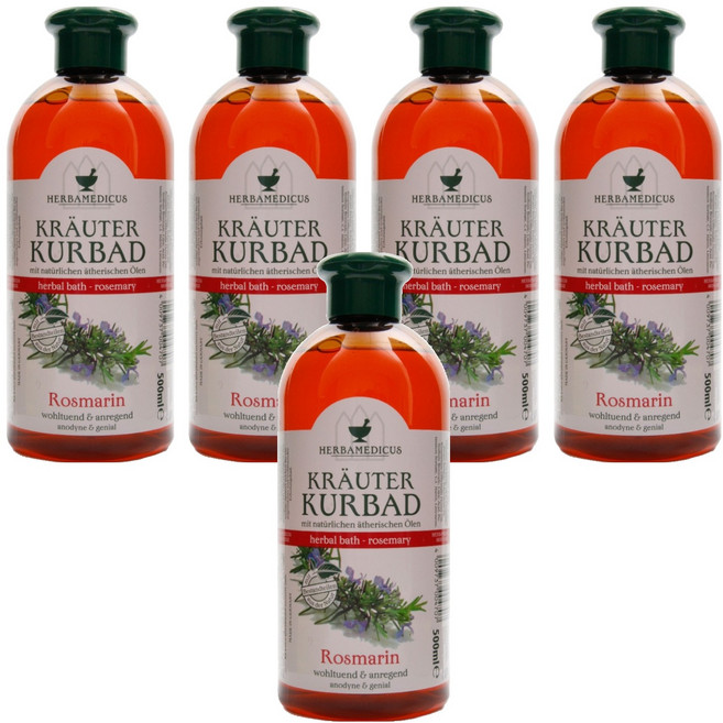 허바메디커스 허벌베스 로즈마리 입욕제 겸용 바디워시, 500ml, 5개