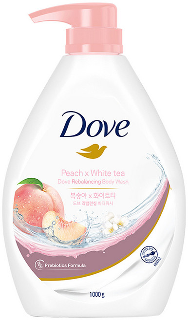 Dove 多芬 桃悅水透滋養柔膚沐浴露, 1kg, 1瓶