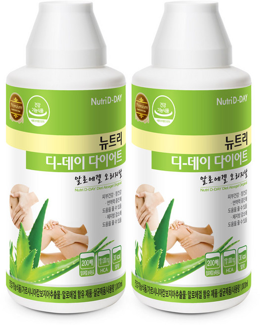 뉴트리디데이 다이어트 알로에겔 오리지날, 1L, 2개