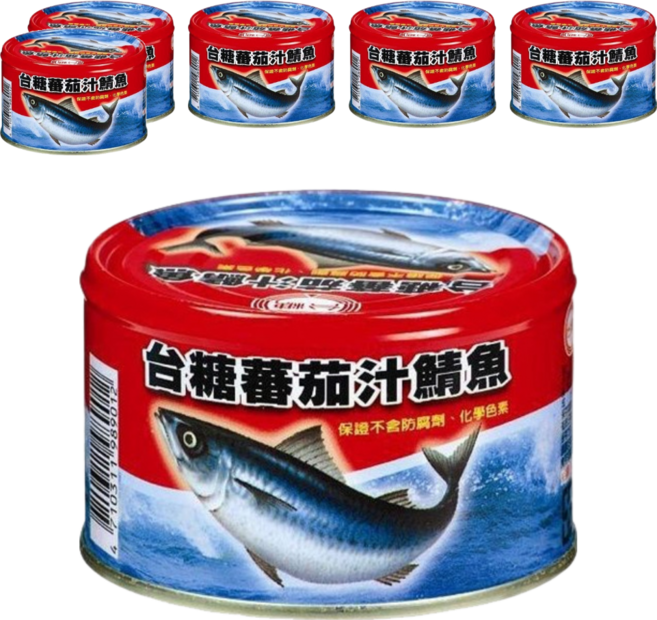 台糖 蕃茄汁鯖魚紅罐, 220g, 6罐