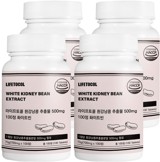 LIFETOCOL 白芸豆萃取錠 500mg, 100顆, 4罐