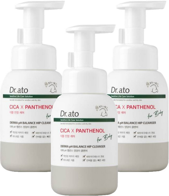 닥터아토 더마 pH 밸런스 엉덩이 클렌저, 3개, 300ml