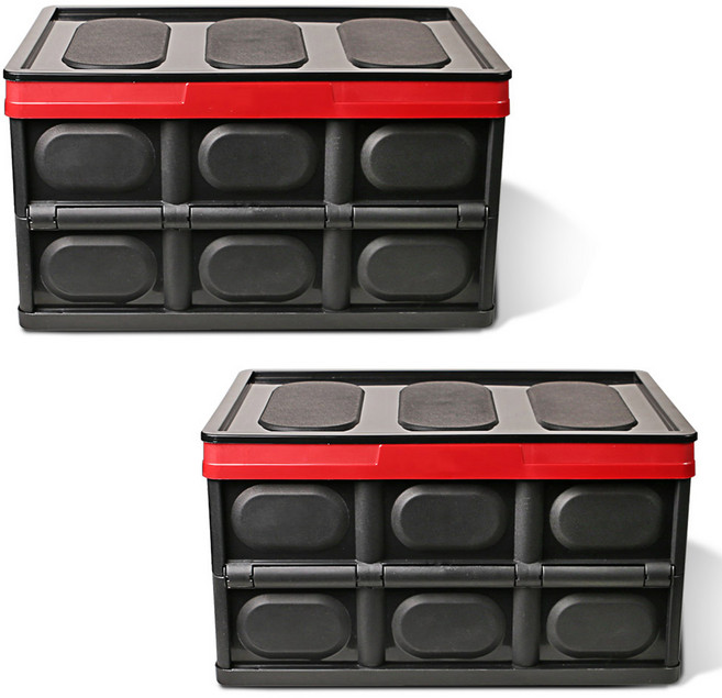 엑스핏 접이식 하드케이스 트렁크정리함 2p, 혼합색상