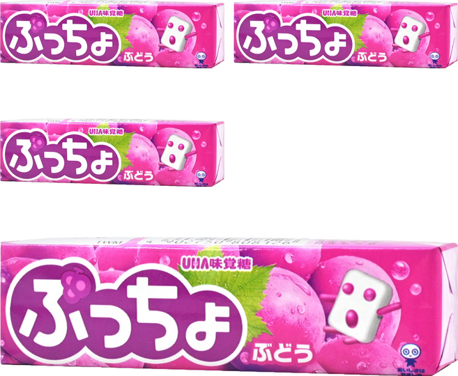 UHA 味覺糖 普超條糖 葡萄味, 50g, 4條