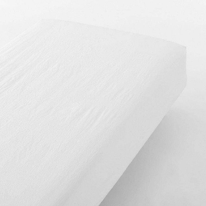 MUJI 無印良品 柔舒水洗棉床包 適用200 x 100 x 18~28cm 1組