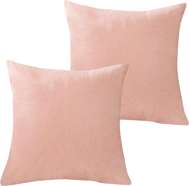 HONG JIN 宏晉 北歐風素色抱枕 2個, 淺桃紅, 1組