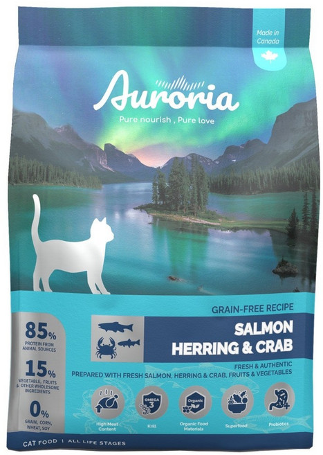 Auroria 極光 無穀天然糧, 鮭魚+鯡魚+雪蟹, 1810g, 1袋