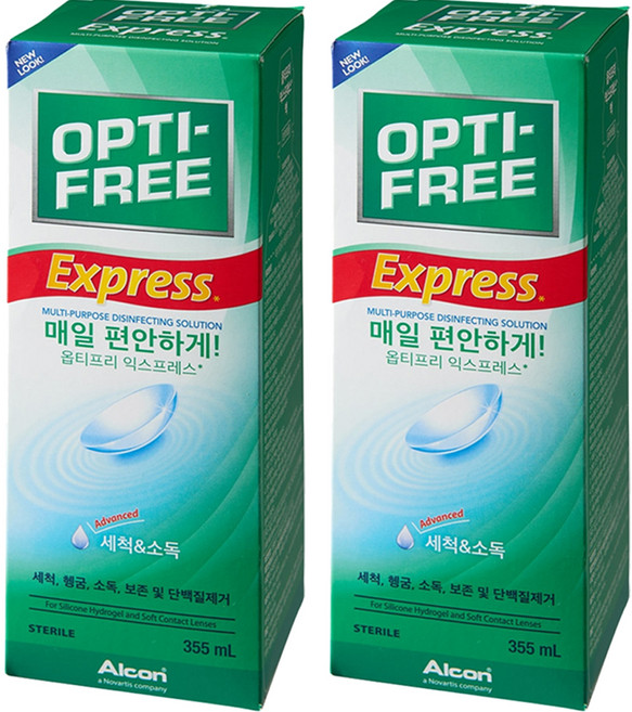 옵티프리 익스프레스 렌즈세정액, 470ml, 2개