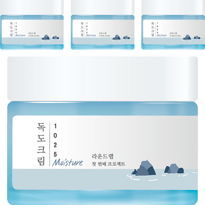 라운드랩 1025 독도 수분 크림, 50ml, 4개