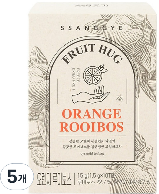 쌍계명차 과일 허그티 오렌지 루이보스, 50개, 1.5g