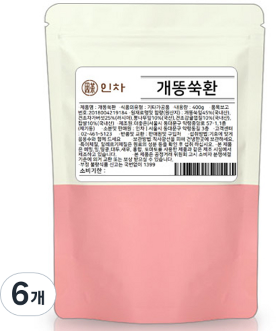 인차 개똥쑥 환, 400g, 6개