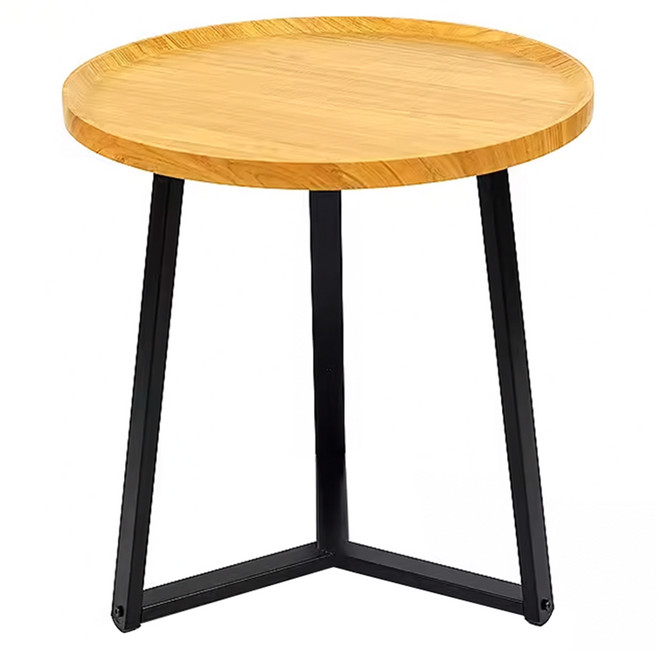 FAmILyLIFE 生活 木冶山居 Carmel三軸圓形茶几 WO-008 60cm 4.1kg, 白橡木
