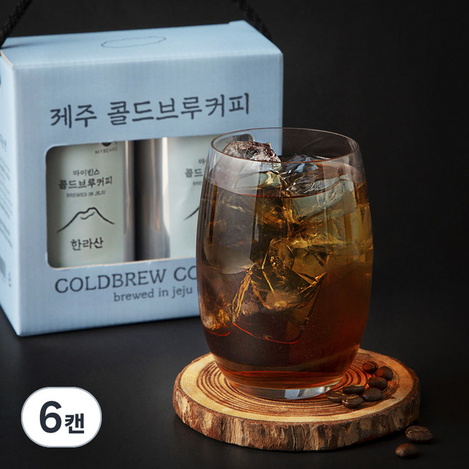 마이빈스 콜드브루 커피 선물세트, 350ml, 6캔