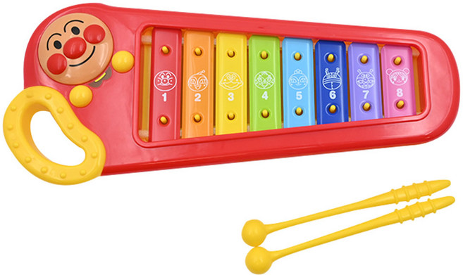 ANPANMAN 麵包超人 天才寶貝 小鐵琴 有趣的木琴打擊樂器 培養孩童音感、節奏感, 1個