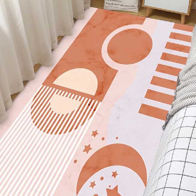 Arbor Home 喬木居家 水晶絨地毯 80 x 160cm 北歐風幾何臥室地毯