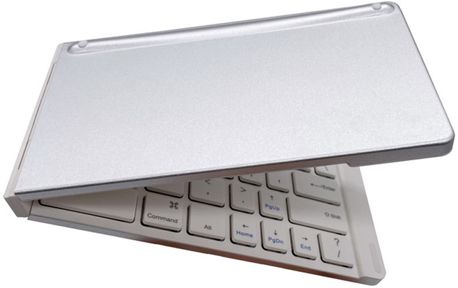 엔보우 N패드 블루투스 무선 접이식 키보드, 실버, SMART-NOTE, 제조사축