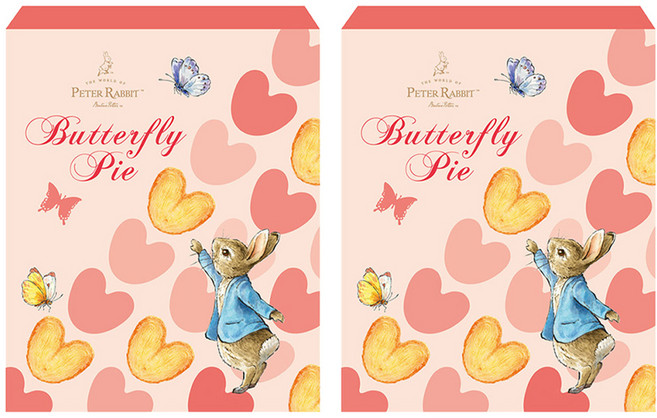 PETER RABBIT 比得兔 蝴蝶派 傳統法式酥皮點心 葡萄乾蔓越莓口味, 152g, 2盒