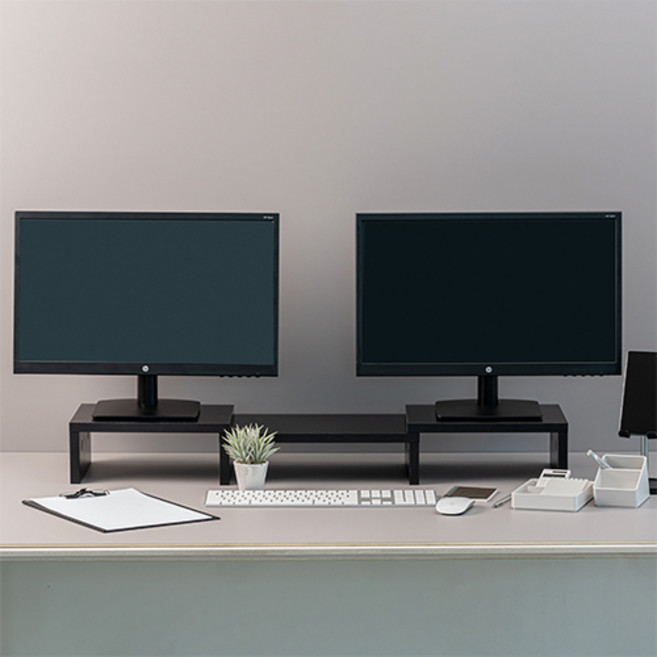루덱 듀얼모니터 받침대, 블랙