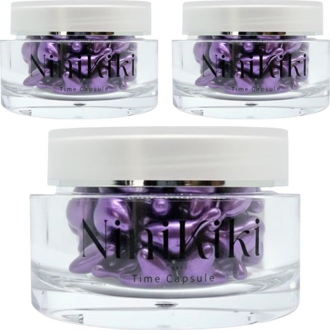 NiniKiki 時空膠囊 1號 逆時彈潤精華 50顆 彈力緊緻 獨立包裝 深層滋養, 15g, 3罐