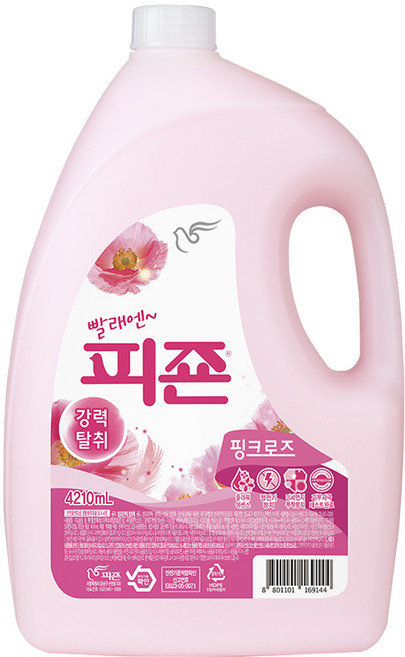 피죤 레귤러 섬유유연제 핑크로즈 본품, 4.21L, 1개