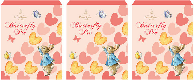 PETER RABBIT 比得兔 蝴蝶派 傳統法式酥皮點心 葡萄乾蔓越莓口味, 152g, 3盒