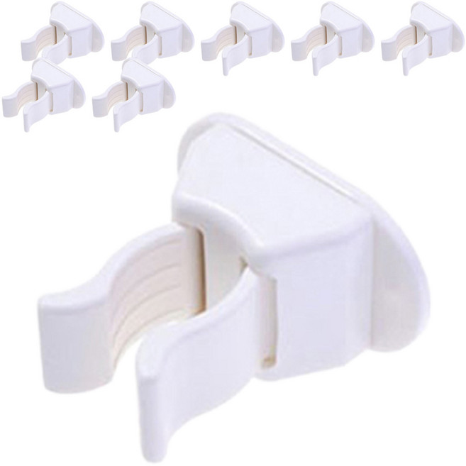다용도 청소도구 걸이, 화이트, 8개