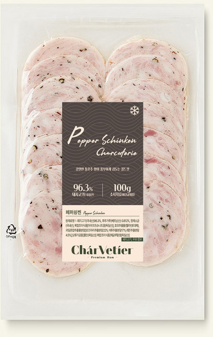 샤르베티에 아질산 나트륨 무첨가 페퍼슁켄, 100g, 1개