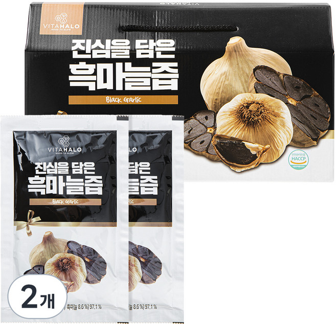 비타할로 진심을 담은 흑마늘즙, 2.4L, 2개