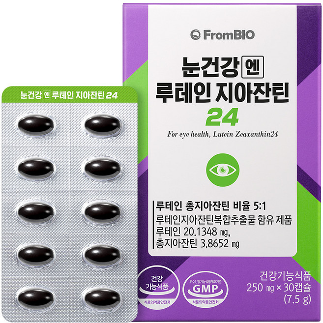 FromBIO 葉黃素玉米黃素24膠囊, 1盒, 30顆