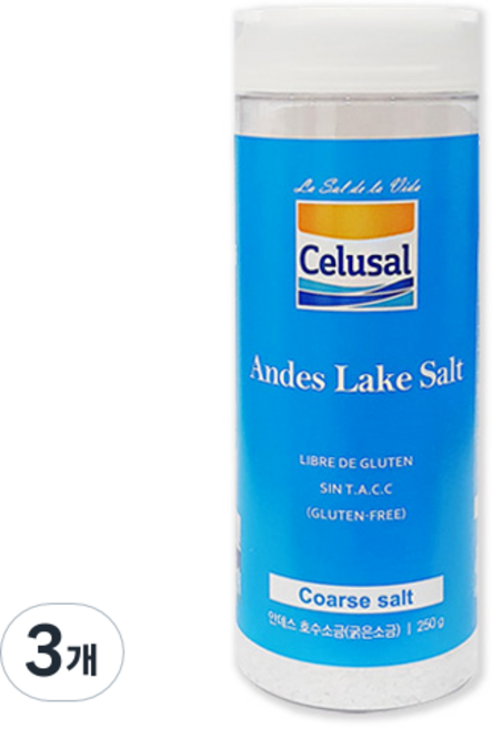 셀루살 안데스호수 굵은소금, 250g, 3개
