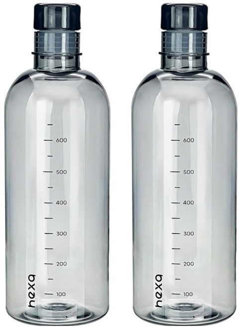 미르코리아 헥사 물병 데일리 워터보틀 푸시 2p, 블랙, 750ml, 1세트