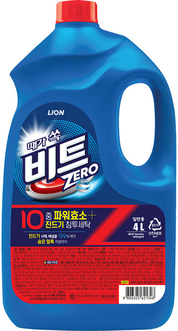비트 제로 액상세제 본품, 4L, 1개