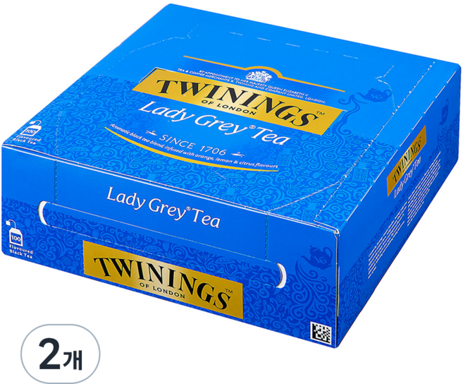 트와이닝 레이디 그레이 홍차 티백, 2g, 100개입, 2개