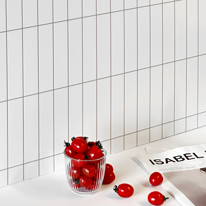 에코필름 싱크대 타일 발포 퍼프시트지 더 내추럴, 플랫화이트