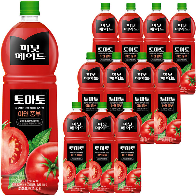 미닛메이드 토마토, 1.5L, 12개