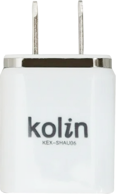 Kolin 歌林 AC轉USB充電器, 白色, 1個