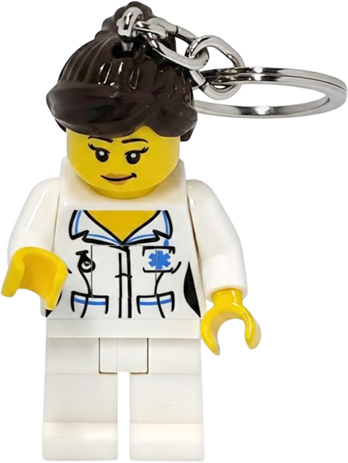 LEGO LED 鑰匙圈 城市系列 KE186, 女護士 白色, 1個