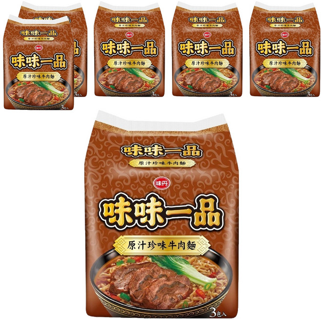 味丹 味味一品 原汁珍味牛肉麵 185g, 18包