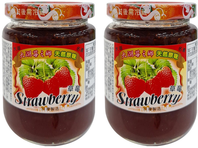 大倫食品 大湖莓之鄉 草莓醬, 280g, 2罐
