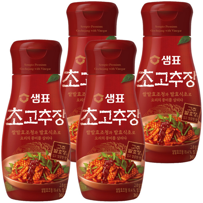 샘표 초고추장, 4개, 360g